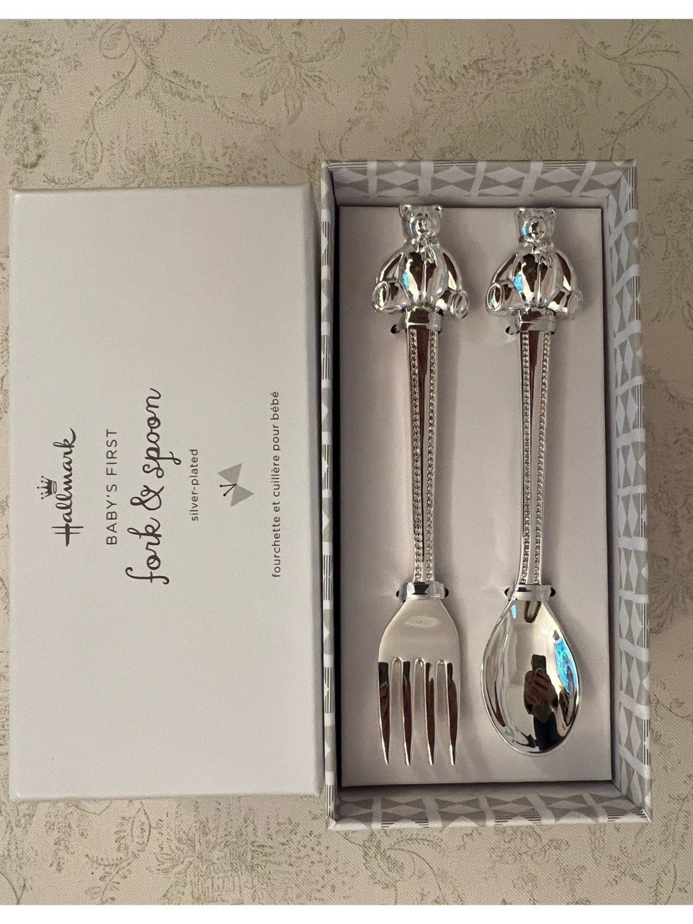 Hallmark Silver-Plated Baby Fork & Spoon Set - Silver